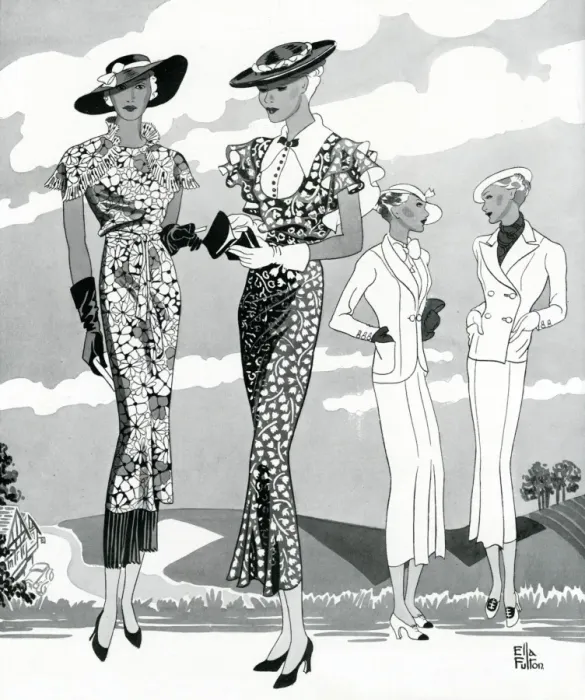 Framed Print : Fashion for spring 1934