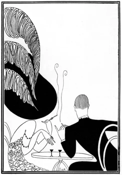 Framed Print : Fashionable couple by Fish, 1917 Framed Print : Fashionable couple by Fish, 1917