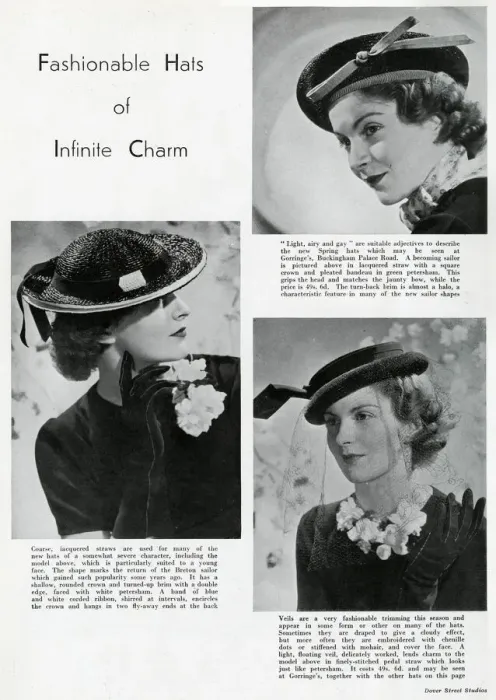 Framed Print : Fashionable hats of infinite charm 1937 Framed Print : Fashionable hats of infinite charm 1937