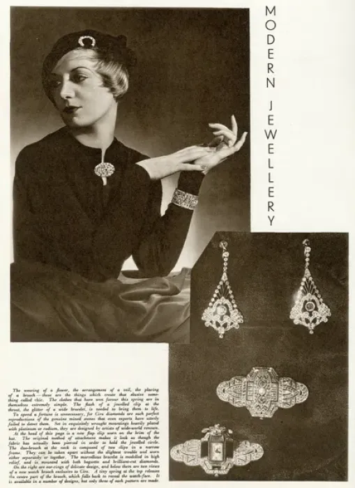 Framed Print : Fashionable jewellery 1933 Framed Print : Fashionable jewellery 1933