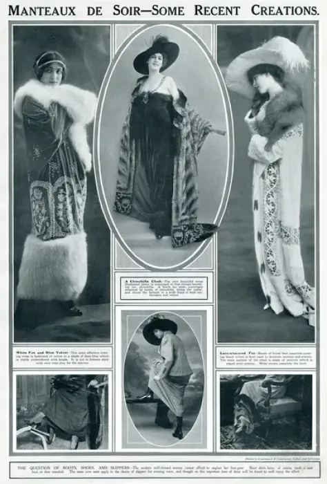 Framed Print : Fashionable women in new creations 1913