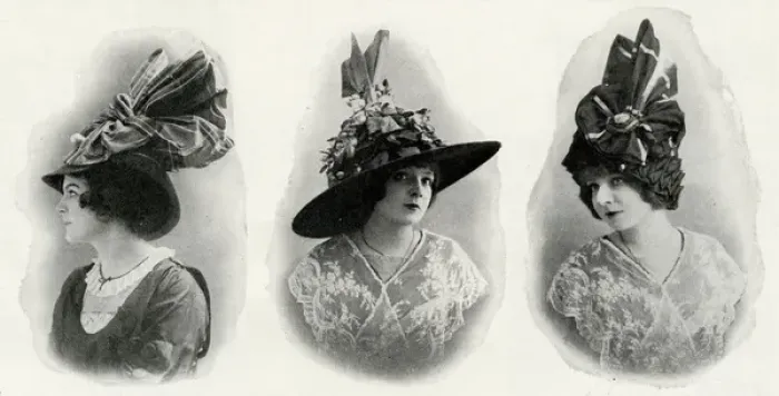 Framed Print : Fashionable womens hats 1912 Framed Print : Fashionable womens hats 1912