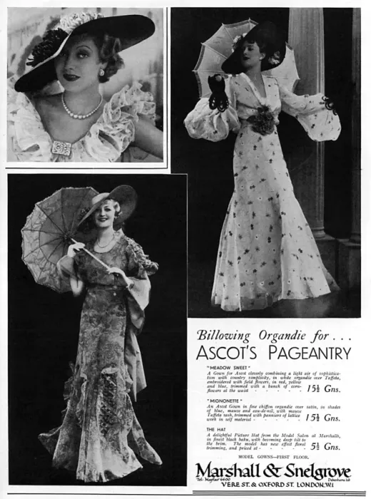 Framed Print : Fashions for Ascot from Marshall & Snelgrove Framed Print : Fashions for Ascot from Marshall & Snelgrove