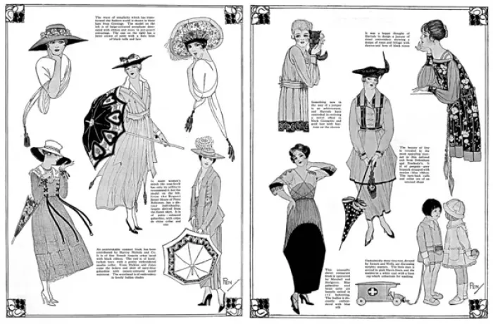 Framed Print : Becoming fashions combined with true economy, WW1 Framed Print : Becoming fashions combined with true economy, WW1