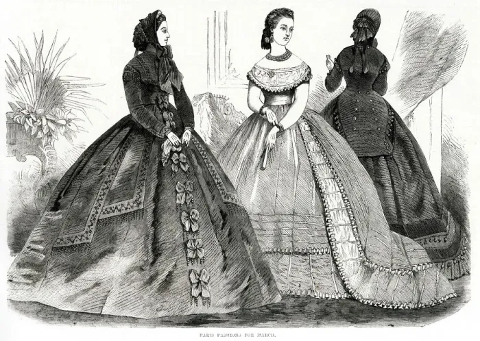 Framed Print : Fashions for March 1865 Framed Print : Fashions for March 1865