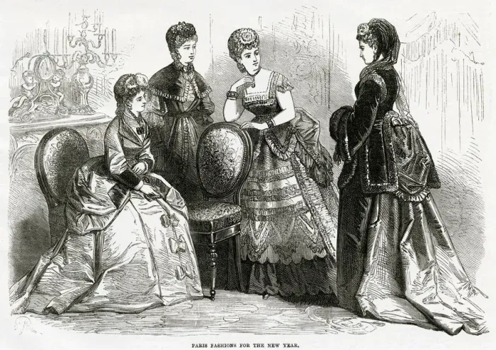Framed Print : Fashions for New Year 1870 Framed Print : Fashions for New Year 1870