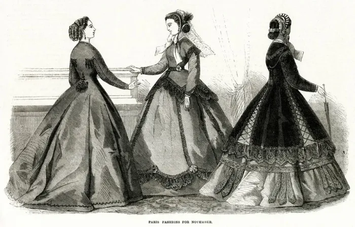 Framed Print : Fashions for November 1865 Framed Print : Fashions for November 1865