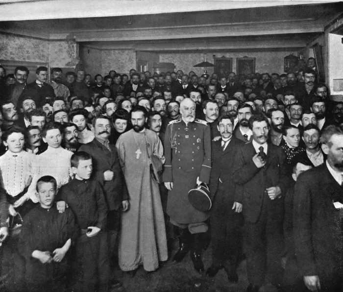 Framed Print : Father Gapon, the leader of the Red Sunday strike movement
