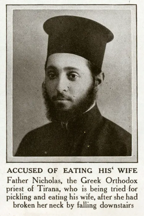 Framed Print : Father Nicholas of Tirana accused of eating his wife Framed Print : Father Nicholas of Tirana accused of eating his wife