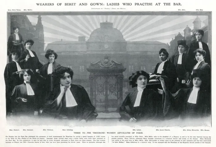 Framed Print : Female Parisian barristers 1910