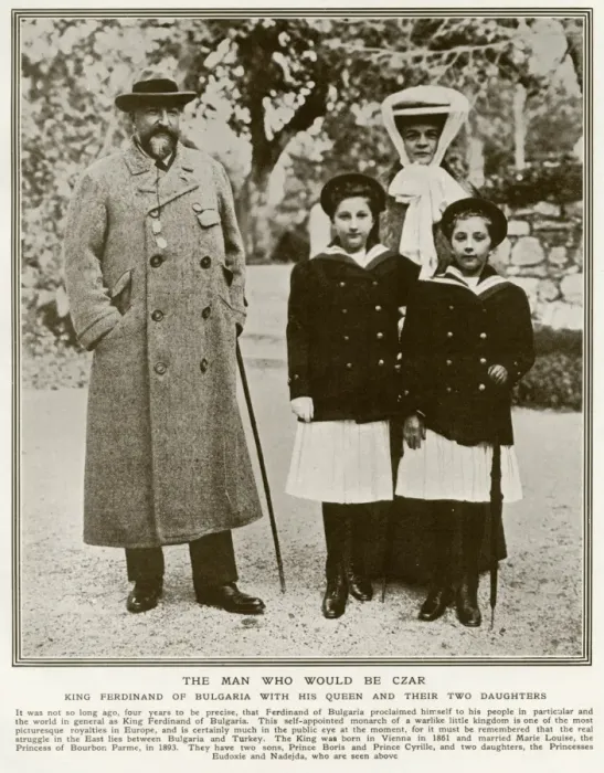Framed Print : Ferdinand I of Bulgaria with family 1912 Framed Print : Ferdinand I of Bulgaria with family 1912