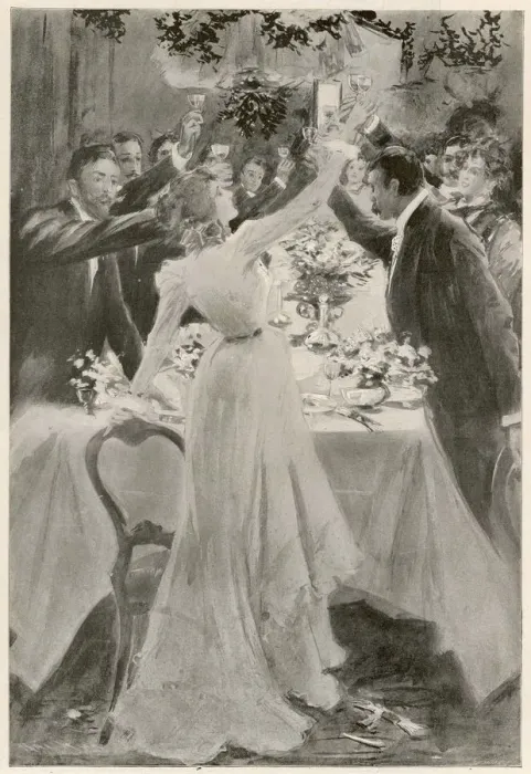 Framed Print : FESTIVE TOAST 1899 Framed Print : FESTIVE TOAST 1899