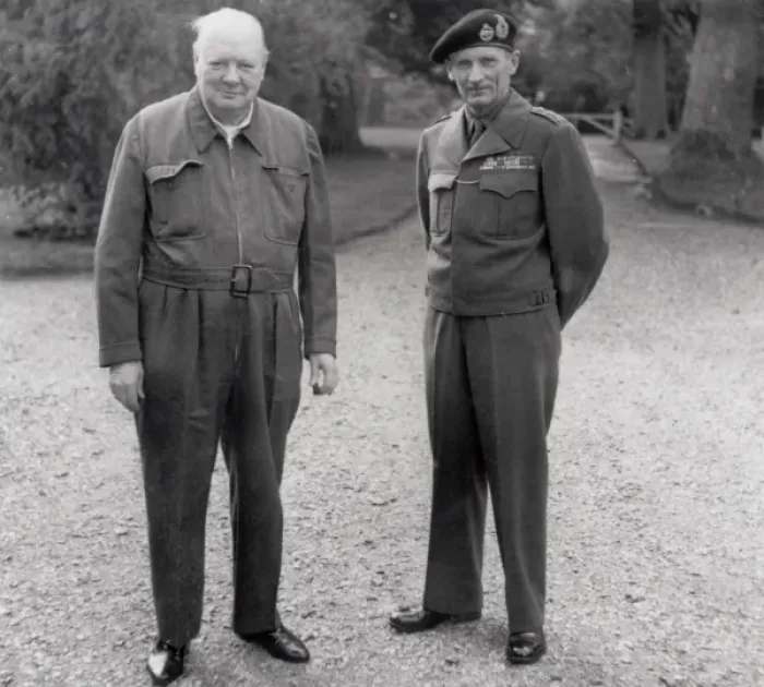 Framed Print : Field Marshall Montgomery and Winston Churchill