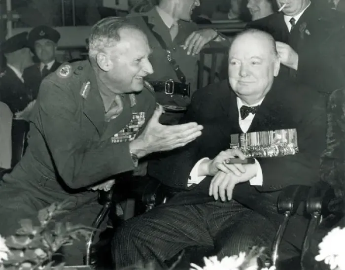 Framed Print : Field Marshall Montgomery and Winston Churchill at the Alamein Reunion Framed Print : Field Marshall Montgomery and Winston Churchill at the Alamein Reunion