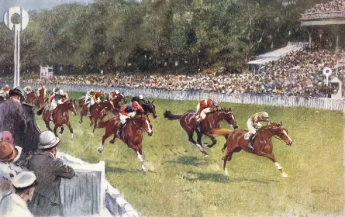 Framed Print : Fighting it Out at Glorious Goodwood