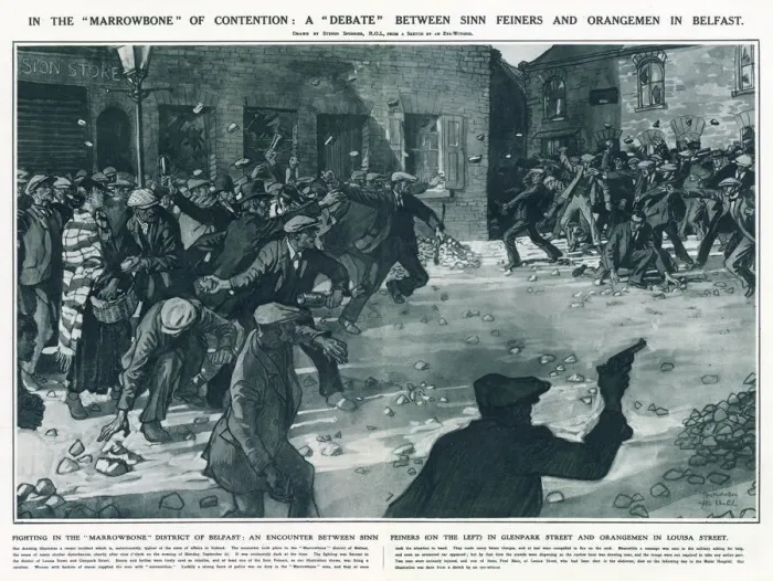 Framed Print : Fighting in the Marrowbone area of Belfast Framed Print : Fighting in the Marrowbone area of Belfast