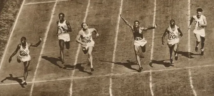 Framed Print : The final of the 100 Metres, 1948 London Olympics