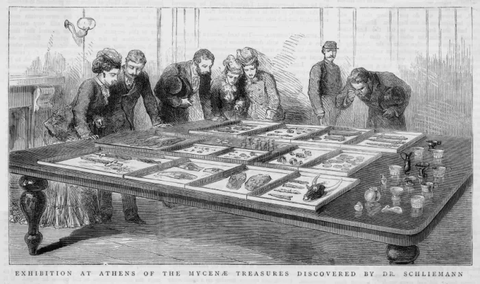 Framed Print : Finds from Mycenae  /  1877