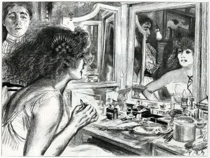 Framed Print : Finishing Touches - Madame Sarah Bernhardt in Dressing Room Framed Print : Finishing Touches - Madame Sarah Bernhardt in Dressing Room