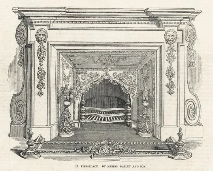 Framed Print : Fireplace / Bailey & Son Framed Print : Fireplace / Bailey & Son