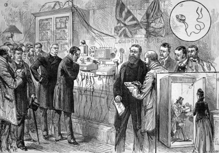 Framed Print : First Anglo-French telephone Framed Print : First Anglo-French telephone