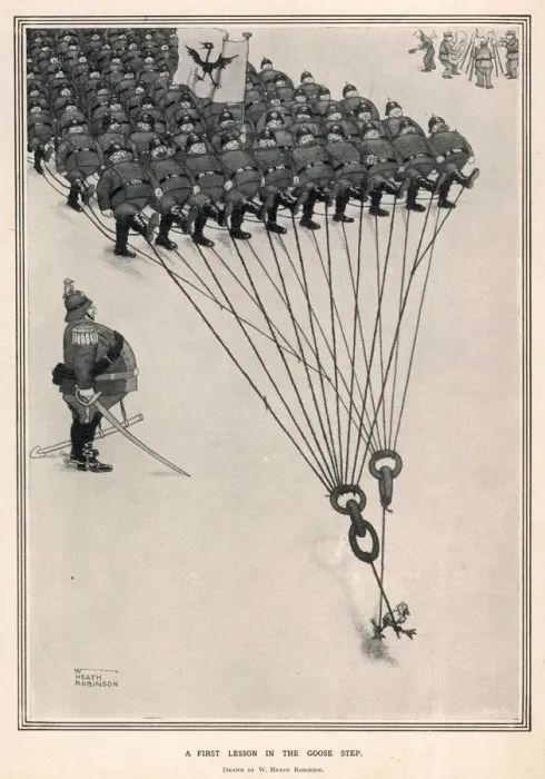 Framed Print : First Lesson in the Goose Step Framed Print : First Lesson in the Goose Step