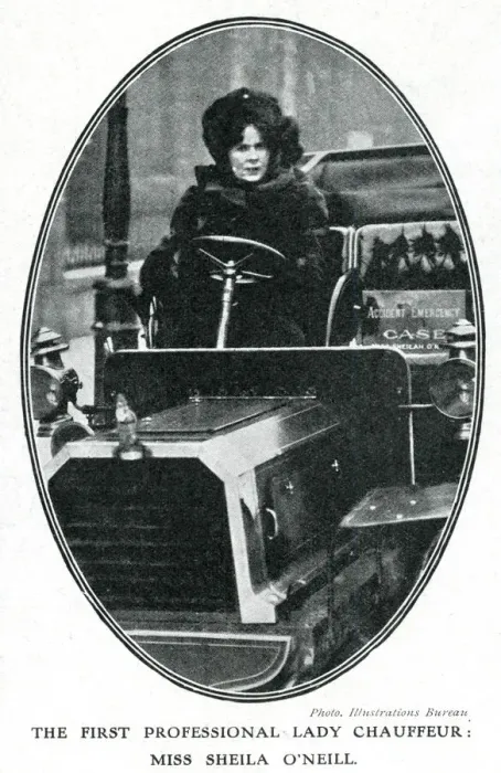 Framed Print : First professional female chauffeur 1909
