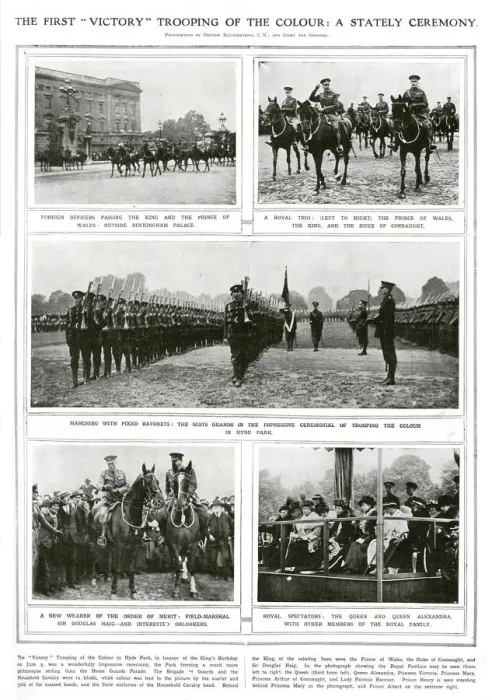 Framed Print : The first victory trooping of the colour, 1919 Framed Print : The first victory trooping of the colour, 1919