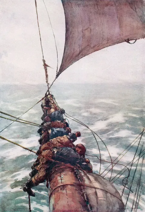 Framed Print : Fisting the Mainsail by Arthur Briscoe