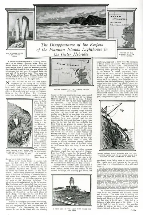 Framed Print : Flannan Islands Lighthouse Keepers Disappearance 1901 Framed Print : Flannan Islands Lighthouse Keepers Disappearance 1901