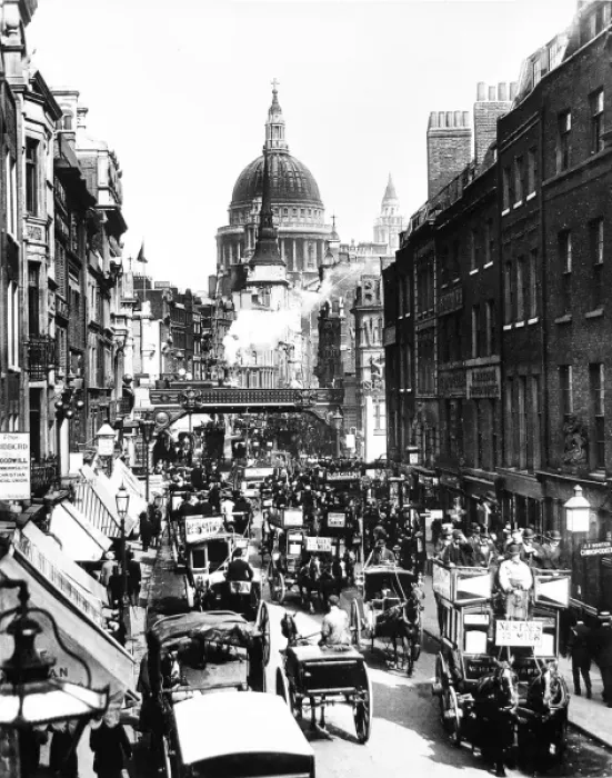 Framed Print : Fleet Street, London, c. 1880 Framed Print : Fleet Street, London, c. 1880