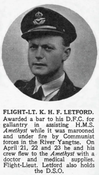 Framed Print : Flight Lieutenant K. H. F Letford, DFO