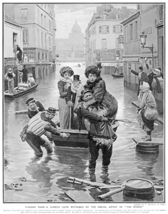 Framed Print : Flooded Paris