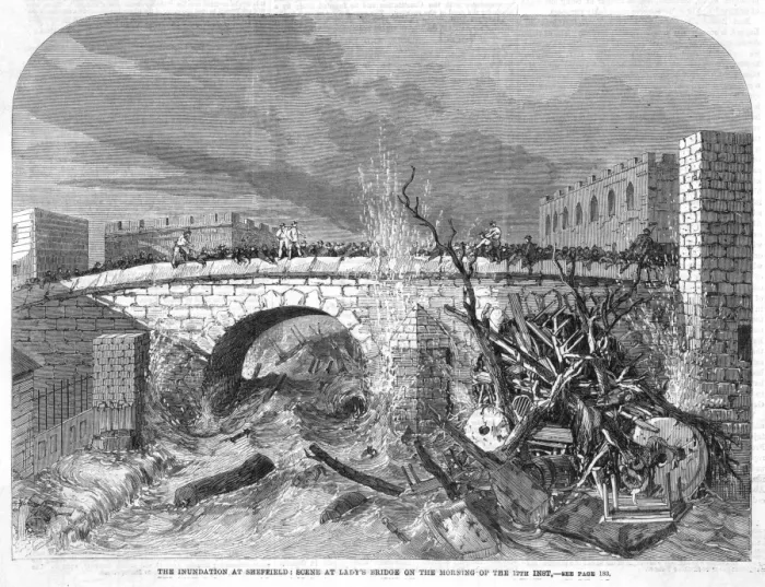 Framed Print : Flooding Sheffield 1864 Framed Print : Flooding Sheffield 1864