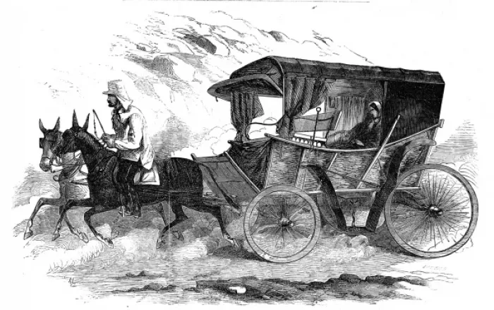 Framed Print : Florence Nightingales carriage at the seat of war Framed Print : Florence Nightingales carriage at the seat of war