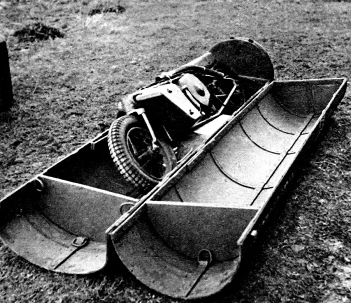 Framed Print : Folding Motorcycle in a Parachute Container; Second World Wa Framed Print : Folding Motorcycle in a Parachute Container; Second World Wa