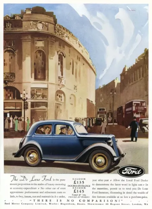 Framed Print : Ford car advertisement, 1935 Framed Print : Ford car advertisement, 1935