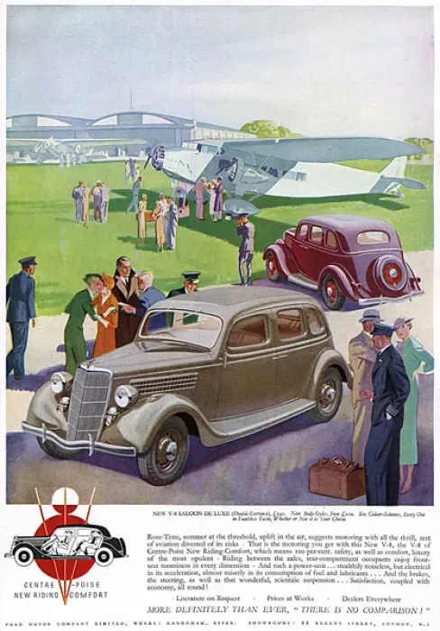 Framed Print : Ford Car at Airfield Framed Print : Ford Car at Airfield