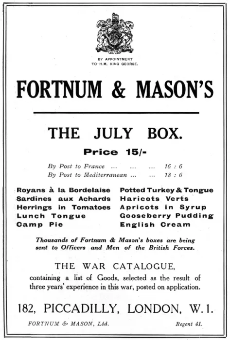 Framed Print : Fortnum & Masons advertisement, WW1 Framed Print : Fortnum & Masons advertisement, WW1