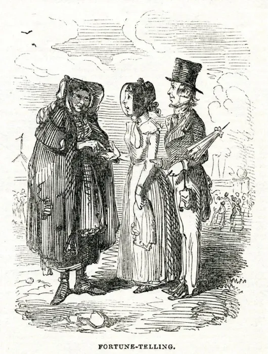Framed Print : Fortune teller in Greenwich Park, south east London 1843