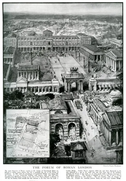 Framed Print : The Forum of Roman London Framed Print : The Forum of Roman London