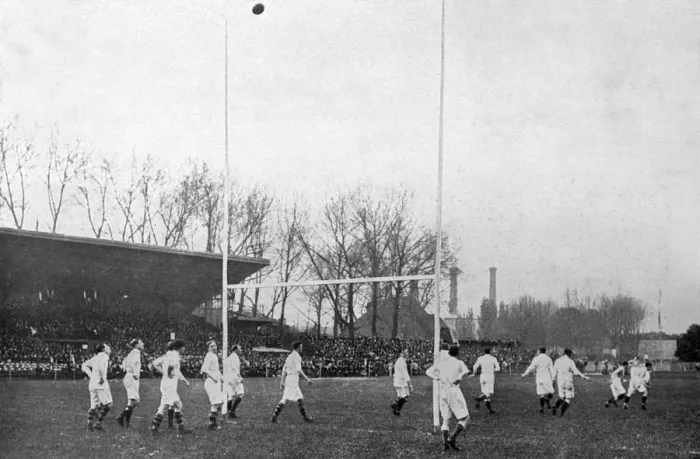 Framed Print : France v England rugby match 1914 Framed Print : France v England rugby match 1914
