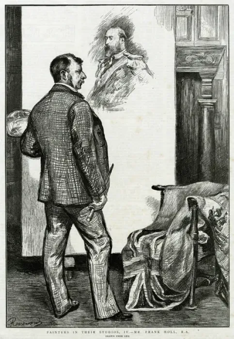 Framed Print : Frank Holl at Work Framed Print : Frank Holl at Work