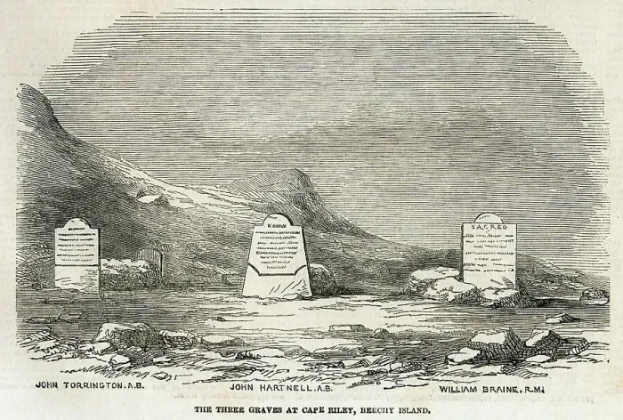 Framed Print : Franklin expedition - three graves at Cape Riley Framed Print : Franklin expedition - three graves at Cape Riley