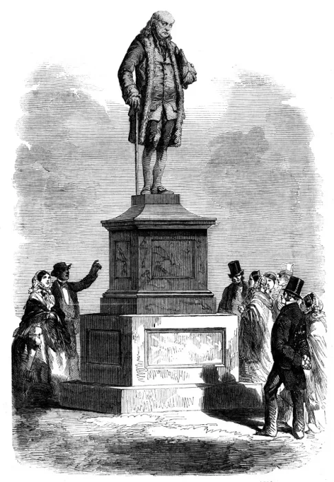 Framed Print : Franklin / Statue / Iln Framed Print : Franklin / Statue / Iln