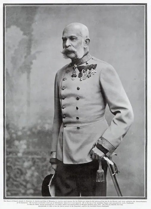 Framed Print : Franz Joseph I or Francis Joseph I (1830 - 1916), Emperor of Austria, King of Hungary, and the other states of the Austro-Hungarian Empire from 2 December 1848 until his death. Date: 1907