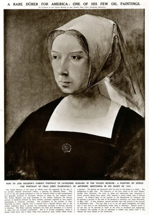 Framed Print : Frau Jobst Planckfelt by Durer - report in ILN Framed Print : Frau Jobst Planckfelt by Durer - report in ILN