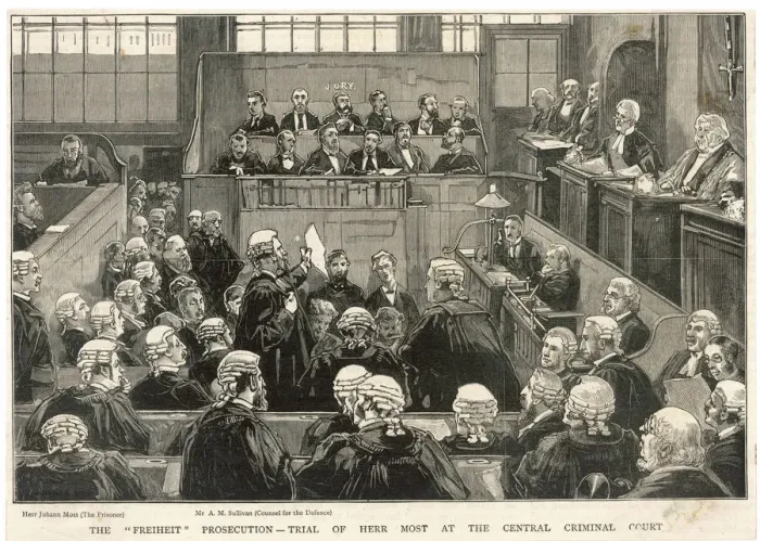 Framed Print : Freiheit Trial / 1881 Framed Print : Freiheit Trial / 1881