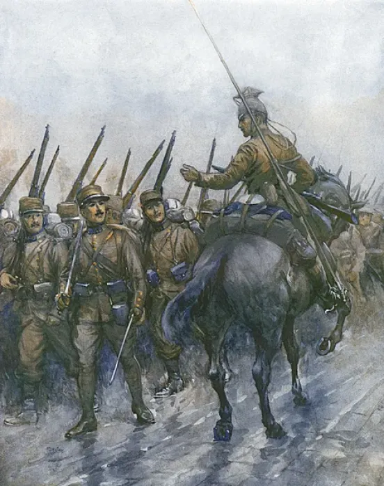 Framed Print : French and Belgian uniform
