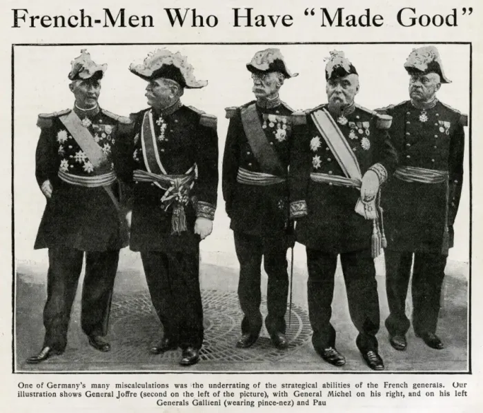 Framed Print : Five French generals, WW1 Framed Print : Five French generals, WW1